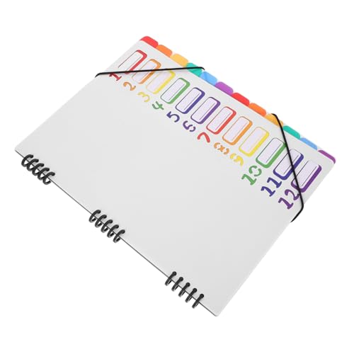 DIYEAH A4 Dokumentenorganizer Mit 12 Trennfächern Und Etiketten Farbige Fächermappe Praktischer Ordner Für Die Büroorganisation Vielseitiger Aktenordner Für Dokumente Und von DIYEAH