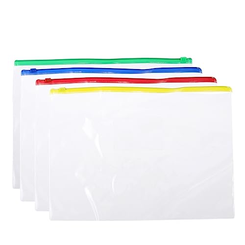 DIYEAH A5 PVC Reißverschluss Dokumententaschen Tragbare Transparente Aktenhüllen Und 24x18cm Für Vielseitige Verwendung Und Organisation von DIYEAH