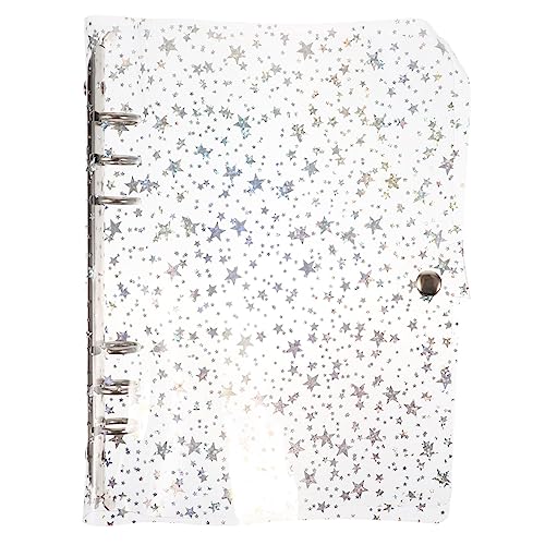 DIYEAH A5 Scrapbook Binder Hülle Mit Sternenmotiv Transparentes PVC Notizbuch Cover Für Schul Und Bürobedarf Wiederverwendbar 6 Loch Design Kreative Schulaccessoires von DIYEAH