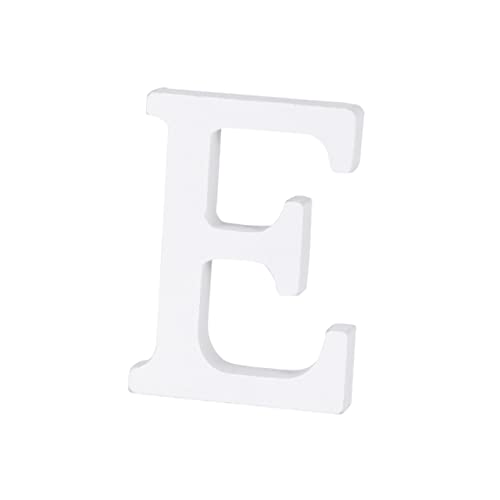 DIYEAH Alphabet e- hochzeitsdeko wedding decoration tischdeko esstisch Festival Dekoration Briefpuzzle hausdeko home decor Buchstaben e Holz Holzalphabet e Parteibrief e Hölzern Weiß von DIYEAH