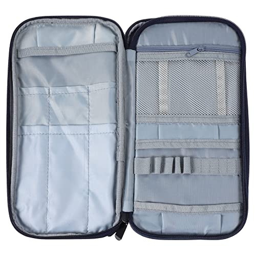 DIYEAH Aufbewahrungstasche Aus Wolle Häkelkoffer-organizer Kalte Tasche Taschenorganizer Für Tragetasche Handtaschen-organizer Strickzubehör Häkelnadel-etui Stich Blue 600d Oxford-stoff von DIYEAH