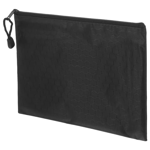 DIYEAH Aufbewahrungstasche Mesh-taschen Umschlag Mit Reißverschluss Netz-aktentasche Mit Reißverschluss Reißverschlusstasche Mesh-tasche Mit Reißverschluss Aktenhalter Oxford-stoff Black von DIYEAH