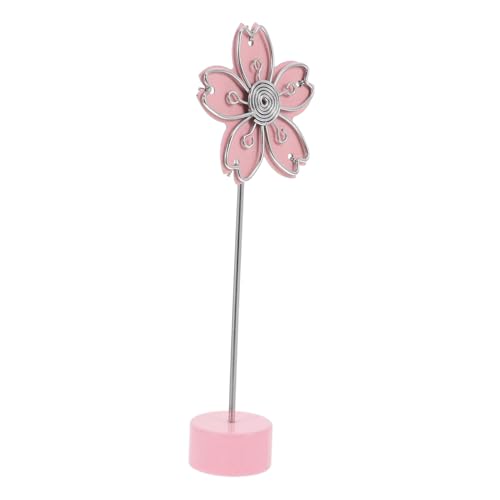 DIYEAH Blumen-Notizhalter kartenhalter büromaterial Blumen Tischnummer Halter Foto-Clip für Schreibtisch Papierhalter für den Schreibtisch Visitenkarteninhaber Bildkarten Metall Rosa von DIYEAH