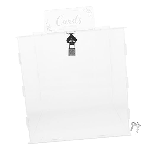 DIYEAH Box Hochzeitspost Hochzeitsdeko Hochzeitsideen Geldkarte Hochzeitsempfang Umschlagkarten Hochzeitsnamenskartenhalter Hochzeitshaarschmuck Schlitz Brautkarte Weißes Acryl von DIYEAH