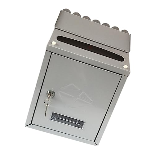 DIYEAH Box Home Mailbox Outdoor Verschlossen Regendicht Wasserdicht Geschlossener Aufkleber Vintage Paket Vorhängeschloss Wiederholbare Flyer Umschlag Außencode Retro Outdoor von DIYEAH