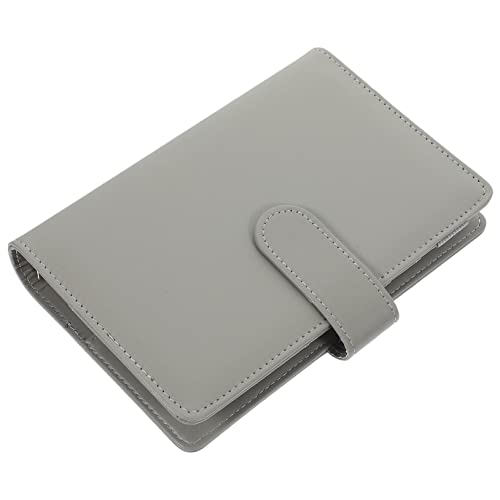 DIYEAH Buchhaltungskoffer aktenkoffer aktentasche mappen geldbörsen schreibwaren organizer PU-Abdeckung für Planer Scrapbook-Cover dekorative Notizblockhülle Schnellhefter PU-Cover Grey von DIYEAH