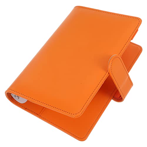 DIYEAH Buchhaltungskoffer auflageboxen aufbewahren box cartape schnell hefter mappen PU-Abdeckung für Planer Tagebucheinband PU-Ordnerabdeckung PU-Notizblock-Abdeckung Binderschale Orange von DIYEAH