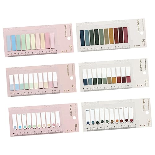 DIYEAH Bunte Haftnotizen Index Tabs 6 Sets Pastellfarben Seitenmarkierung Sticky Page Marker Seite Label Memo Pad Für Büro Und Schule Aesthetic Design von DIYEAH