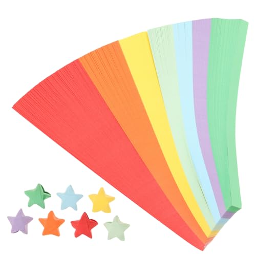 DIYEAH Bunte Origami Papierstreifen Für Handarbeiten Faltpapier Regenbogenfarben Für Kreative Bastelprojekte Und Dekoration Von Glückssternen von DIYEAH