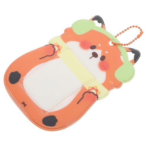 DIYEAH Cartoon-tierkartenset Klassischer Cartoon Pinguin-kartenhalter Kpop-kartenhalter Fotokartenrahmen Fotokartenhalter Mit Cartoon-tiermotiv Cartoon-kartenhalter Pochaco Orange Pvc von DIYEAH