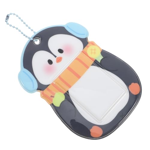 DIYEAH Cartoon-tierkartenset Kpop Fotokartenhalter Schlüsselband Für Streunende Kinder Pinguin-kartenhalter Süße Karte Cartoon-halter Fotokartendisplay Kpop-kartenhalter Black Pvc von DIYEAH