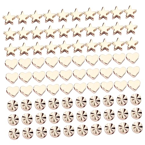 DIYEAH DIY Schmuckzubehör Charms Beads Liebe Perlen Und Sternen Perlen Bastelmaterialien Für Armbänder Herz 7x6mm Stern 7mm Und Blumenperlen 6mm von DIYEAH