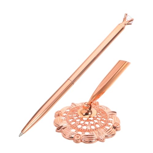 DIYEAH Desktop-Thekenstift Quasten-Anhänger-Dekoration Fashion Pen Signature Pen Besteck kugelschreiber Schreibtisch Stift schreibtischfester stift Modestift Büro Stift Metall Rose Gold von DIYEAH