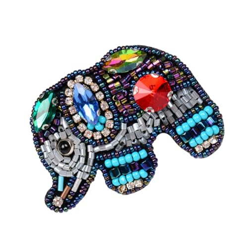 DIYEAH Diy Elefant Applikation Elefantenflicken Zum Aufbügeln Aufnäher Mit Elefantenapplikation Patch Perlen von DIYEAH