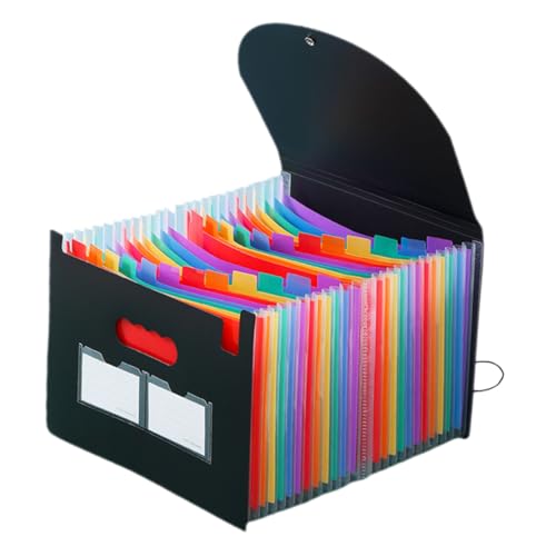 DIYEAH Dokumentenordner büroordner büromappe ordnee cartape schnell hefter mappen Organisator für Papierakten Datei-Organizer-Ordner Akkordeon Binder Grußkarten-Organizer Plastik Colorful von DIYEAH