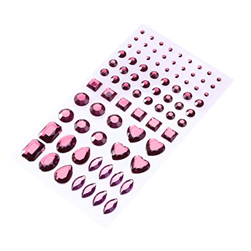 DIYEAH Edelsteine ​​Aufkleber Acrylic rhinestone stickers Self-adhesive gems DIY rhinestone stickers Aufkleber mit Strasssteinen Schmuck Aufkleber Kristallaufkleber Strassaufkleber Rosa von DIYEAH