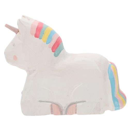 DIYEAH Einhorn-bleistiftspitzer Lustiger Bleistiftspitzer Kawaii Kunstbedarf Bleistiftspitzer Für Buntstifte Mini-bleistiftspitzer Bleistiftspitzer in Der Hand Süßer Weiß Hölzern von DIYEAH