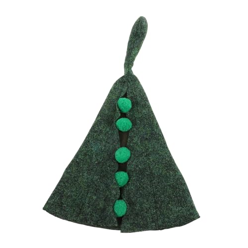 DIYEAH Erbsenhut zaubererhut kostüm Halloween-Hut für Hexen-Cosplay-Hut Kronenhut für Kostümzubehör Kostümhut Halloween-Cosplay-Kostüm Partykostüm Hut gefühlt Olive Green von DIYEAH