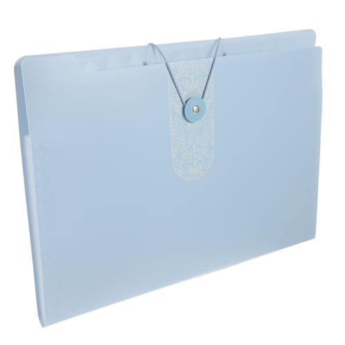 DIYEAH Erweiterbarer Datei-organizer 6-taschen-ordner Dokument-organizer-ordner Ordner Mit Löchern Organisator Aus Papier Ordner Mit Taschen Aus Papier Speicherdateiordner Plastik Blue von DIYEAH