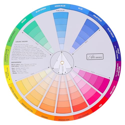 DIYEAH Farbkreis Drehscheibe Kreatives Farb Lernrad Für Die Farbtheorie Komplementäre Farben Und Farbmischtabelle Ideal Für Kunst Malerei Und Design Farbboard Für änner Und von DIYEAH