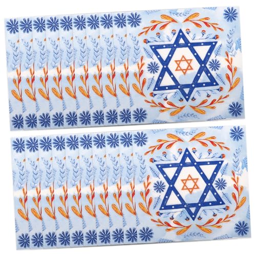 DIYEAH Festtags Papierservietten Mit Design Einweg Servietten Für Hanukkah Feiern Cocktail Partys Und Jüdische Feierlichkeiten Perfekte Tischdeko Für Besondere von DIYEAH