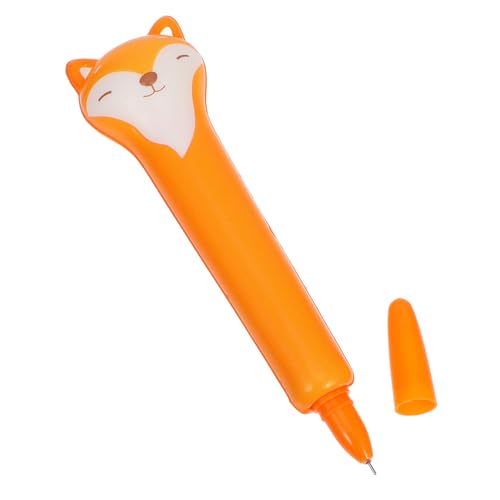 DIYEAH Fuchs Gel stift japanische schreibwaren stifte Schreibstift mit Fuchsmotiv Tiermotivstift Niedlicher Fuchsstift kugelschreiber Schulbedarf, Stifte kawaii Tierstifte Orange von DIYEAH