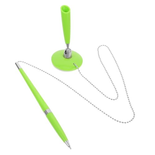 DIYEAH Gegenstift kugelschreiber Schreibtisch Stift Unterschriftstift Zähler Unterschrift Stift Business-Stift Desktop-Signaturstift Tischfester Stift Stifte für die Bank Plastik Green von DIYEAH