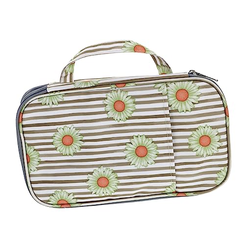 DIYEAH Gehäkelte Aufbewahrungstasche Strickwerkzeuge Bausatz Häkeln Make-up-reisetaschen-organizer Gehäkelter Aufbewahrungsorganisator Nadel Haken Abs Bausätze 600d Oxford-stoff Green von DIYEAH