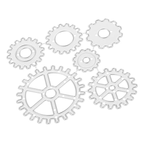 DIYEAH Geprägte Matrize Aus Kohlenstoffstahl Stanzformen Aus Metall Zeigergetriebe Prägeschablonen Aus Metall Fondantformen Album-stanzform Papier Schneiden Stirbt Prägeordner Silver von DIYEAH