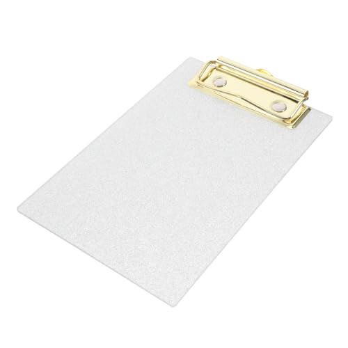 DIYEAH Glitzer-Schreibblockhalter Bürodekor hausgemachter Diffusor Strudel modell dekoration Büro Clipboard Schulbedarf Clipboard Pflegeklemmbrett kleine Klemmbretter Metall Silver von DIYEAH