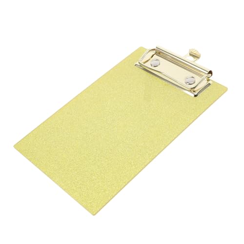 DIYEAH Glitzer-Schreibblockhalter hausgemachter Diffusor Strudel Bürodekor modell dekoration Acryl Klemmbrett Büro Klemmbrett -Klemmbrett Zwischenablage süß Metall Yellow von DIYEAH