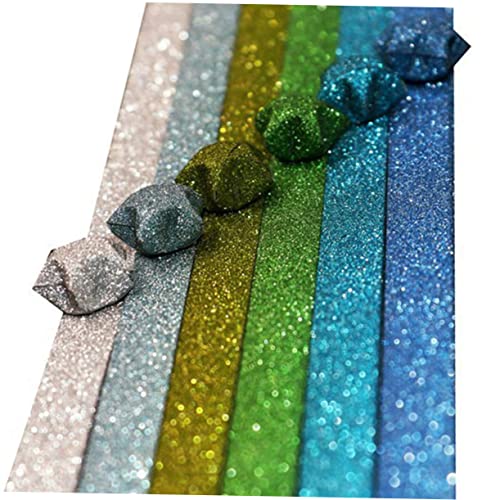 DIYEAH Glitzer Star Faltpapier Regenbogenfarben Buntes DIY Sternpapier Für Kreative Bastelprojekte Perfekt Für Dekorationen Und Mehr von DIYEAH