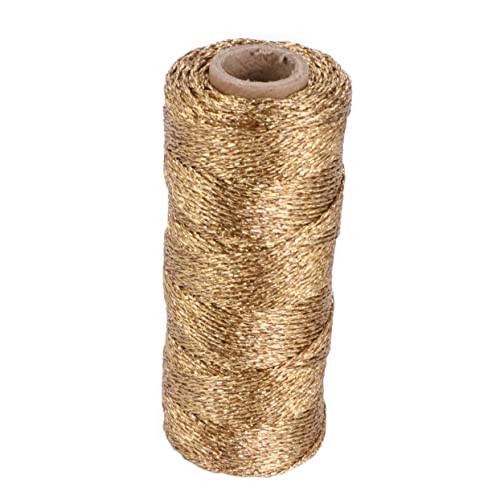 DIYEAH Goldene Baumwollschnur 100m x 1mm DIY Bastel Und Dekorationsseil Für Hochzeiten Partys Und Dekorative Schnur Zum Verpacken Und Basteln von DIYEAH