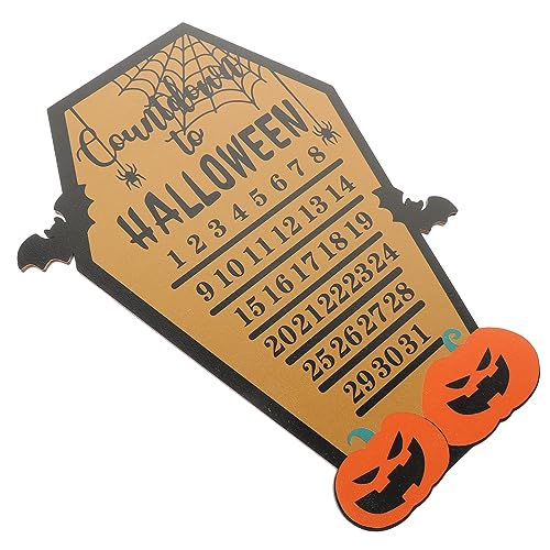 DIYEAH Halloween-Adventsdekoration Halloween-Dekoration Halloween- Dekore halloween countdown halloween wanddeko Halloween-Kalenderschmuck Wand-Adventsfest-Dekoration Holz von DIYEAH