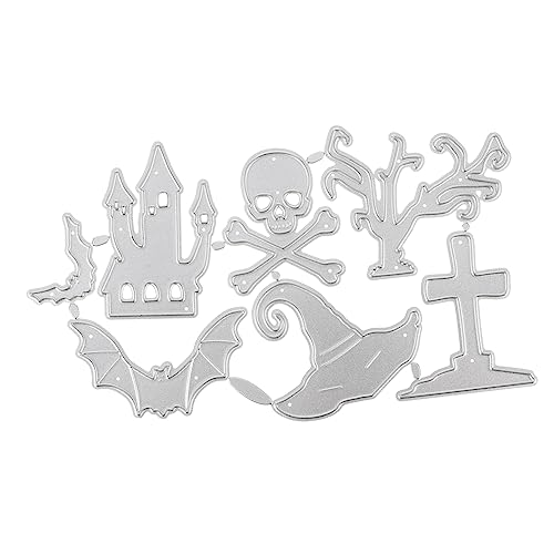 DIYEAH Halloween Gestanzt Halloween Stirbt Scone- Halloween- Scrapbooking-stanzformen Stirbt Für Die Kartenherstellung Gestanzte Formen Papier Fallen Silver Kohlenstoffstahl von DIYEAH