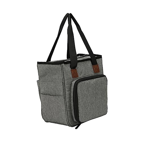 DIYEAH Home Finishing Aufbewahrungstasche gewebesäcke aufbewahrungstasche für handarbeiten knitting bag Stricktasche Wollgarn-Aufbewahrungstasche Schulter-Aufbewahrungstasche Grey von DIYEAH