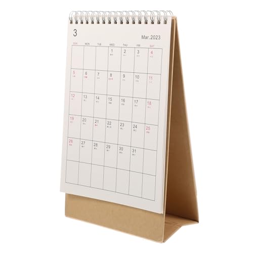 DIYEAH Kalender 2023 Spulendesign-kalender Bürokalender Schreibtisch Staffelei Mini-kalender Für Den Haushalt Tragbare Staffelei Standkalender Für Den Haushalt Tischstaffelei Dekor Papier von DIYEAH