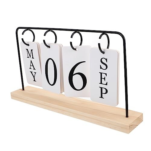 DIYEAH Kalender Ornament Adventskalender Für Schreibtisch Kalender Büro Schreibtisch Dekoration Dekoration Adventskalender Heimdekoration Moderne Ornamente Bürokalender Holz von DIYEAH