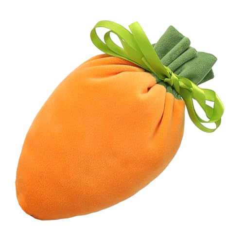 DIYEAH Karottenbündeltasche kleine Kekstüte Karotten Süßigkeiten Karotten Dekoration Karotten Karottenform Beutel Karotten Beutel Taschen einpacken kleine Partytüten Samtstoff Orange von DIYEAH