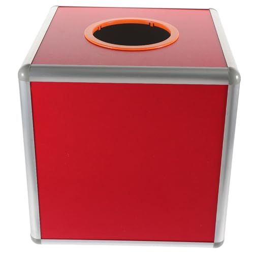 DIYEAH Kasten Lotterie-Box Gaming Boxen Game Box Ziehungsbox spielzeugkisten Toy Box Tombola-Los-Inhaber Tombolatrommel Behälter zum Organisieren Tombola-Versorgung Aluminiumlegierung rot von DIYEAH