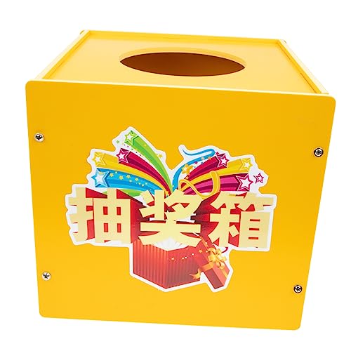 DIYEAH Kasten Lotterie-Box auflageboxen aufbewahren box boxen spieldose dekoration party Spende liefern Tombola-Versorgung Inhaber von Lottoscheinen Tombola-Fall PVC Golden von DIYEAH