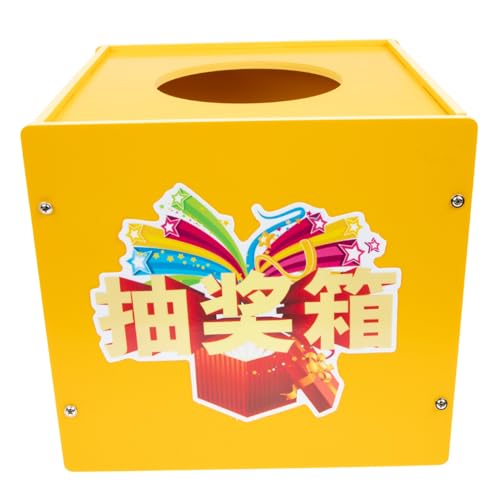 DIYEAH Kasten Lotterie-Box auflageboxen aufbewahren box geschenkschachtel hochzeitsdeko geschenkebox Spende liefern Spende Zubehör Inhaber von Lottoscheinen Tombola-Zubehör PVC Golden von DIYEAH