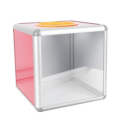 DIYEAH Kasten Lotterie-Box display box wahlurne spieldose Verlosungsbox partyboxen Zubehör Becher- und Deckel-Organizer Spende liefern Inhaber von Lottoscheinen Aluminiumlegierung von DIYEAH