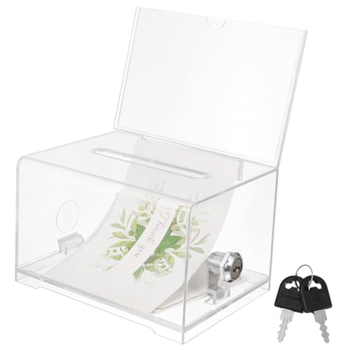 DIYEAH Kastenkasten Visitenkartenetui Die Versammlung Vorschläge Wohltätigkeit Briefkasten Ideal Für Anregung Tombola-fall Spendenboxen Für Wohltätige Zwecke Transparent Acryl von DIYEAH