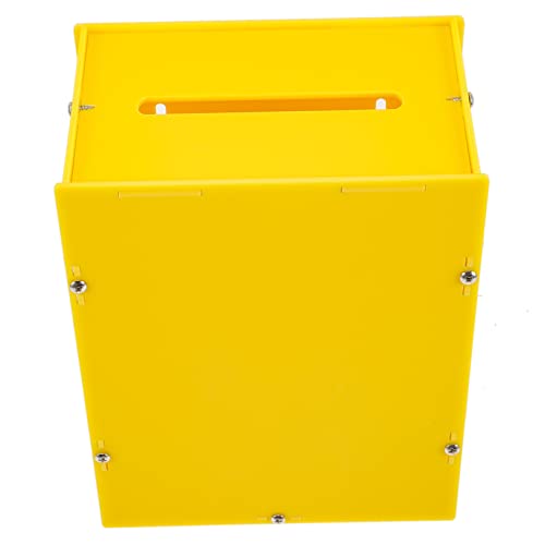 DIYEAH Kastenkasten Wahlurne Gesicherter Briefkasten Wandmontierter Briefkasten Behälter Für Vorschlagsschreiben Abstimmungsticket-container Briefkasten Zur Wandmontage Acryl Yellow von DIYEAH