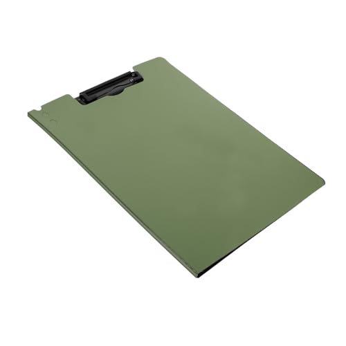 DIYEAH Mappe Organisationsregeln Büroorganisator Krankenpflege-Clipboard Dokumentenordner bürobedarf Klemmbrett mit Metallklammer Kunststoff-Klemmbrett A4-Klemmbrett Edelstahl Olive Green von DIYEAH