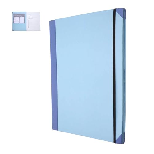 DIYEAH Mappe Papier-Organizer-Ordner Organisator aus Papier Aktenhalter im Büro Expanding-Dateiordner Erweiterbarer Aktenordner Aktentasche sortieren Erweiterbarer Datei-Organizer Blue von DIYEAH