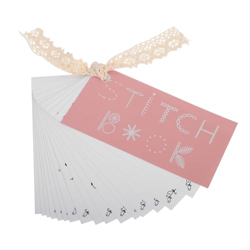 DIYEAH Mini-Nähbuch Hochleistungs-Nähset Stickerei-Starter-Kit Schnittmuster für Anfänger kleines Nähset für Erwachsene Perlenstickerei-Kit Stickstichkarten Sticksets für Anfänger Papier von DIYEAH