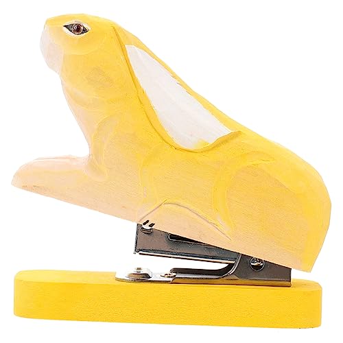 DIYEAH Mini-hefter Klasse Briefpapier Miniband Hefter Für Büroräume Dekorativer Hefter Klammer-statue Hefter in Reisegröße Schöner Hefter Kleine Schreibtischdekoration Eisen Yellow von DIYEAH