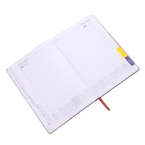 DIYEAH Notizblock 2025 Jahresplaner digitaler Kalender Notizblock für den Jahresplan 2025 Liste Wochenplaner Pläne das Notizbuch Tragbares Notebook Haushaltsplaner Organizer Papier Coffee von DIYEAH